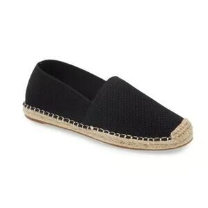 Eileen Fisher Live Knit Espadrille Black Jute Trim Size 8.5 NWOB Casual Summer